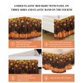 thumbnail image 6 of Fall Pumpkin Bed Skirt King Size 16 Inch Drop, Thanksgiving Maple Leaf Retro Wood Grain Wrap Around Dust Ruffle Bedskirts, Wrinkle & Fade Resistant Easy Fit Bedskirt with Adjustable Elastic, 6 of 8