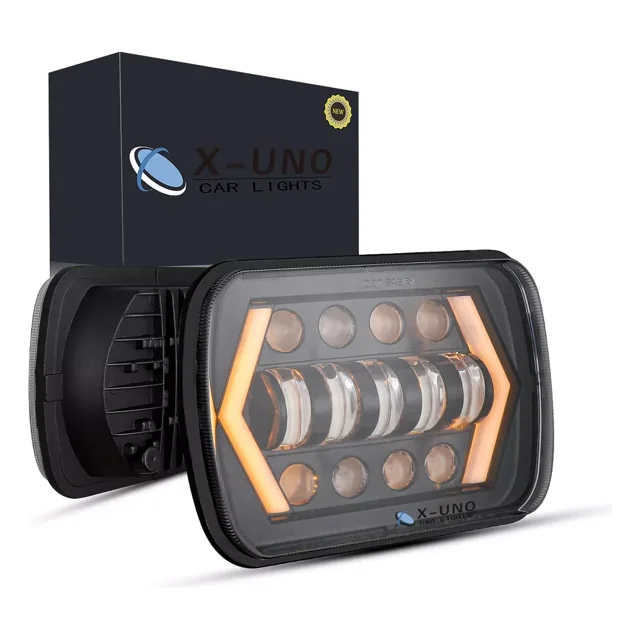 5x7'' Faro Rectangular H4 Lupa Led Alto Bajo Beam Jeep/moto
