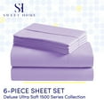 thumbnail image 5 of Sweet Home Collection 1500 Series 6 Piece Ultra Soft Microfiber Sheet Set, Queen, Lavender, 5 of 5