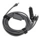 thumbnail image 1 of Câble d'alimentation 3 en 1, prise mâle CC vers adaptateur de chargeur de voiture de type C PD100W pour mini appareil satellite, 3 mètres, 1 of 4