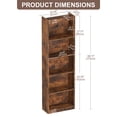 thumbnail image 2 of ALISENED 70 in Tall Bookcase, White Bookshelf Open Storage 5 Tier Shelves, 20.08 in Wide Bookshelves, 2 of 7