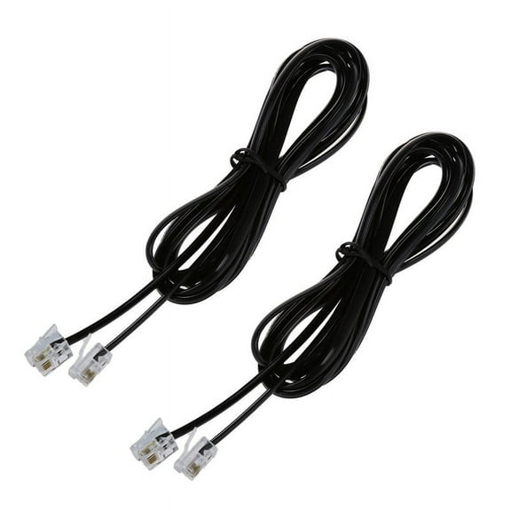 2X RJ11 6P4C Telephone Cable Cord ADSL Modem 2 Meters