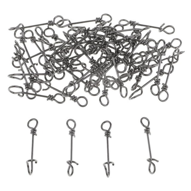 Almencla 50 Pièce Pêche Clip Connecteurs de Pêche en Acier Inoxydable de la Mer 26mm
