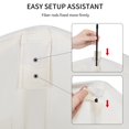 thumbnail image 4 of Cesto de ropa Chrislley de 60 litros con tapa estrecha de color beige, 62 cm de alto, 4 of 7