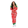 thumbnail image 2 of Noël Pyjamas d'Une Seule Pièce pour Femmes avec Capuche, Pantalons Confortables pour Adultes, 2 of 5