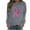 Gray##1, variant on Breast Cancer Sweatshirts for Women Pink Ribbon Print Sweatshirt Funny Long Sleeve Tops Plus Size Tunic Pullovers Hope and Support Shirts