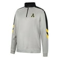 thumbnail image 2 of Men's Colosseum Gray/Black Appalachian State Mountaineers Bushwood Fleece Quarter-Zip Jacket, 2 of 3