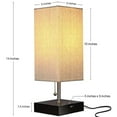 thumbnail image 3 of Brightech Grace LED USB Bedside Table & Desk Lamp – Modern Lamp with Soft, Ambient Light, Unique Lampshade & Functional USB Port – Perfect for Table in Bedroom, Living Room, or Office - Black, 3 of 4