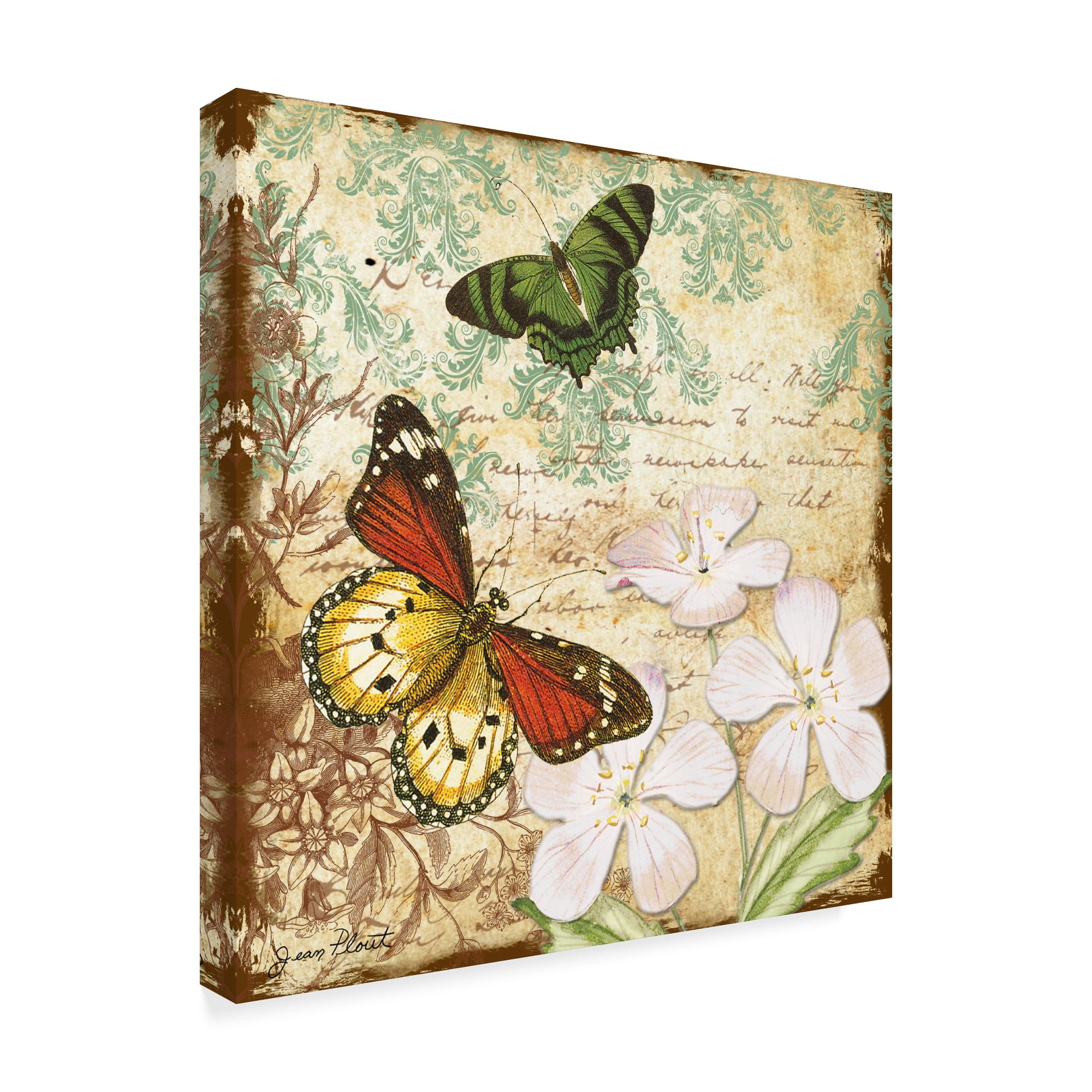 Trademark Fine Art 'Inspirational Butterflies 2' Canvas Art by Jean Plout