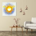 thumbnail image 2 of Wynwood Studio 'Rise & Shine' Astronomy and Space Wall Art Canvas Print - Yellow, Blue, 30" x 30", 2 of 2