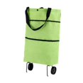 thumbnail image 3 of Bolsa de compras con ruedas Salvador bolsa de mano plegable tela Oxford verde, 3 of 10