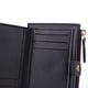thumbnail image 3 of Bolsa Bolso Cartera de cuero de PU con varias ranuras de color sólido a la moda para mujer de 5 uds (negro), 3 of 7