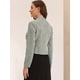 thumbnail image 3 of Chaqueta de Tweed Vintage para Mujer Chaqueta Corta para Trabajo y Oficina Blazer Elegante para Mujer Beige L, 3 of 5