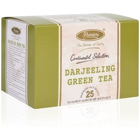 Premier's Darjeeling Green Tea, Continental Selection, 25 Tea Bags 1.76 oz ( 50g)
