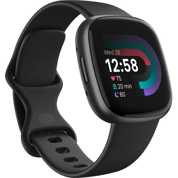 Følg os øve sig formel Fitbit Versa 4 Fitness Smartwatch - Black/Graphite Aluminum - Walmart.com