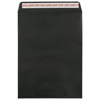 JAM Paper Black 9 x 12 Open End Catalog Peel and Seal Envelopes, Bulk 500 Per Box
