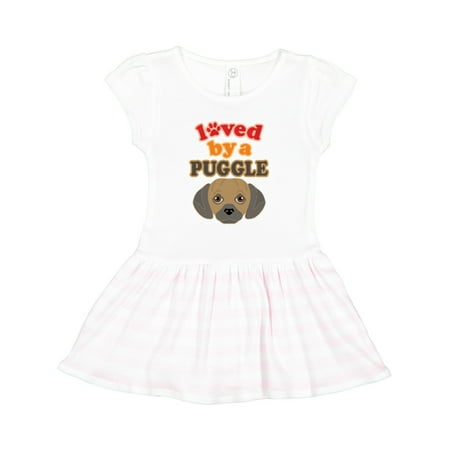 

Inktastic Puggle Dog Pug Poodle Mix Gift Toddler Girl Dress