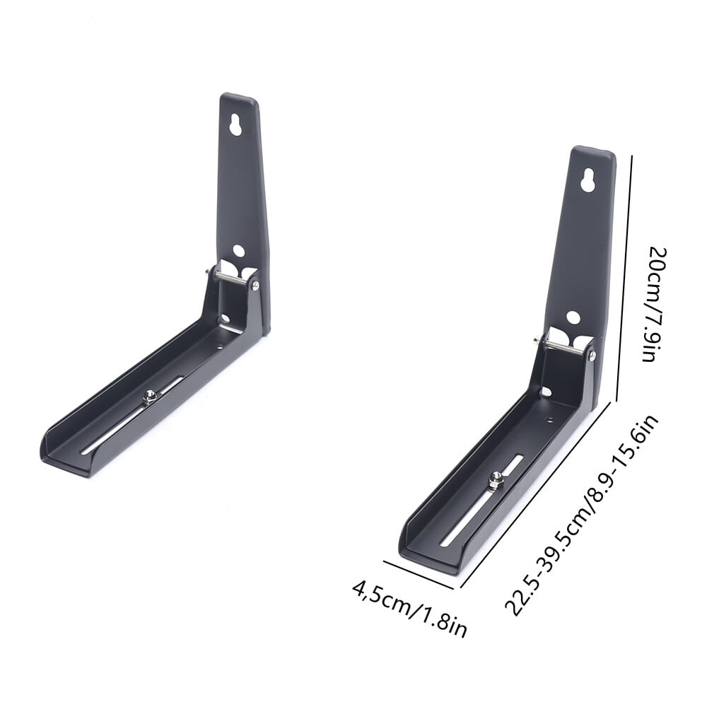 Shangmakel Shangmakel2x Foldable Microwave Brackets Wall Mount Heavy Duty Shelf Stainless Steel Rack