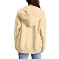 thumbnail image 5 of Zip Up Hoodie Women Y2K Sweatshirt Casual Long Sleeve Hoodies Oversized Fall Spring Fleece Jacket with Pockets Yellow M, 5 of 6