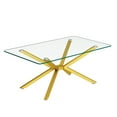 thumbnail image 6 of Holaki Glass Dining Table for 4 People, 39.37  Inches Rectangular Glass Kitchen Table with  Steel Legs, Modern Dining Room Table for Dinner Kitchen Dining Room, 6 of 10