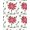 Red, Pattern 3, variant on ODIKA 2x3 Machine Washable Non-Slip Area Rug, Vibrant Poppy Bloom Latch Hook Needlecraft Festive Kit High Traffic Rug, Ivory, 637829