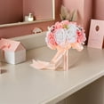 thumbnail image 4 of FOMIYES Handcrafted Bridal Bouquet with Lifelike Multi-Color Polyester Roses for Wedding Bride, 4 of 6
