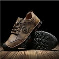 thumbnail image 4 of Xfvqtps Mens Casual Shoes Lace Up Lightweight Outdoor Versatile British Driving Motorcycle Shoes Summer Plus Size Fashion Sports Shoes Khaki, 4 of 7