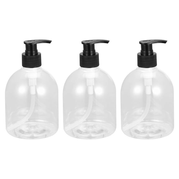 Uxcell Soap Dispensers Set- 17Oz Plastic Dish Hand Soap Dispenser with Pump for Kitchen Bathroom, 3Pack Clear