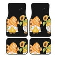 thumbnail image 1 of Kdxio Tapis de Sol de Voiture Imprimé Tournesol Hello Spring Universel SUV avant Arrière Ensemble Complet 4 Pcs avec Dos en Caoutchouc Antidérapant Accessoires de Voiture pour la Plupart des Voitures, 1 of 7