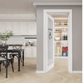 thumbnail image 2 of 32" x 80" Interior Pantry Frosted Glass Door Slab Solid Manufactured Wood Prime Standard Door Without Hardware Kit, 2 of 9