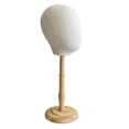 thumbnail image 2 of Maniquí de peluca de 21 pulgadas Zulema Madera alta cabeza de maniquí con soporte, 2 of 8