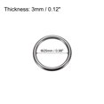 thumbnail image 2 of Metal O Rings, 15 Pack 25mm(0.98") ID 3mm Thick Welded O-Ringe, Dark Gray, 2 of 6
