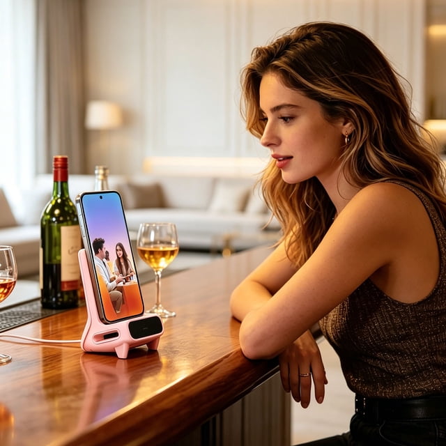Outdor Wireless Multifunctional Phone Holder Wireless Phone Stand With Charging Desktop Stand For Cell Phones