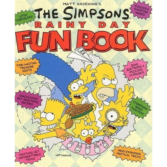 The Simpsons Rainy Day Fun Book: An Activity Book for All Ages by Matt Groening Paperback Literature & Fiction English