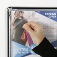 thumbnail image 6 of M&T Displays Snap Poster Frame 16x20 Inch Black 0.79" Aluminum Profile Easy Front Loading Wall Mounting Photo Picture Document Sign Holder Mitered Corner Anti Glare Cover (3 pack), 6 of 14