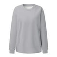 thumbnail image 5 of Duoif Fall Sweatshirts for Women, Women's Cute Crewneck Pullover - Oversized Fleece Winter Top Womens Sweatshirt Grey S, 5 of 8
