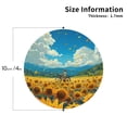 thumbnail image 2 of Pofeuu Field Bicycle Young Sunflower Print Coasters for Drinks, 4Pack PU Leather Coasters, Bar Drink Coasters for Tabletop Protection, Furniture from Damage-Round Shape, 2 of 6
