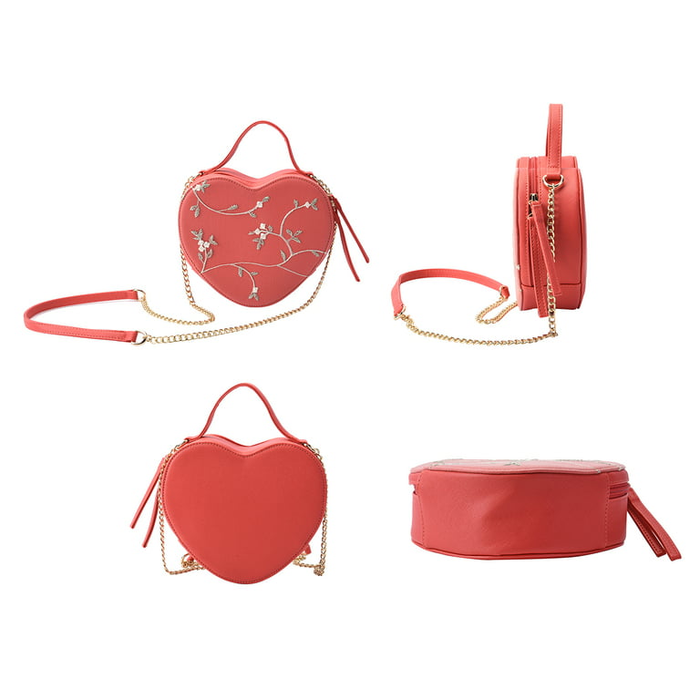 Shop LC Cute Heart Purse for Women, Faux Leather Heart Shaped Crossbody  Bags, Zipper Closure Shoulder Bag Birthday Gifts