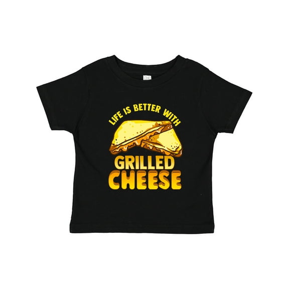 Inktastic Life is Better with Grilled Cheese Boys or Girls Toddler T-Shirt