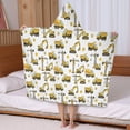 thumbnail image 5 of Cartoon Construction Vehicles Cranes Hooded Bath Towel，50"x30" for Ages 3 To 12 Kids, Quick Dry Lightweight Soft Microfiber Hood Beach Towel Cover Up for Kids, 5 of 7