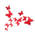 thumbnail image 2 of Toystoory 12 Uds. Adhesivo 3D estéreo de simulación Scalewing para dormitorio, pegatina decorativa de PVC para pared, decoración extraíble Decoración del hogar rojo, 2 of 3