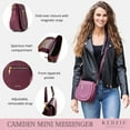 thumbnail image 2 of Kedzie Camden Mini Messenger Vegan Leather Crossbody Bag, Black (Women's), 2 of 7
