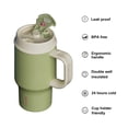 thumbnail image 2 of SURFVEN 30oz Double Wall Stainless Steel Insulated Tumbler with Handle and 2-in-1 Lid, Avocado Green, 2 of 9