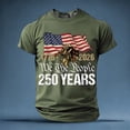 thumbnail image 2 of Puliio Mens Usa 250Th Anniversary T-Shirt Celebrating 1776-2026 Patriotic American Flag Graphic Tee 250 Years Together Commemorative Apparel For Men（Army Green,L), 2 of 5