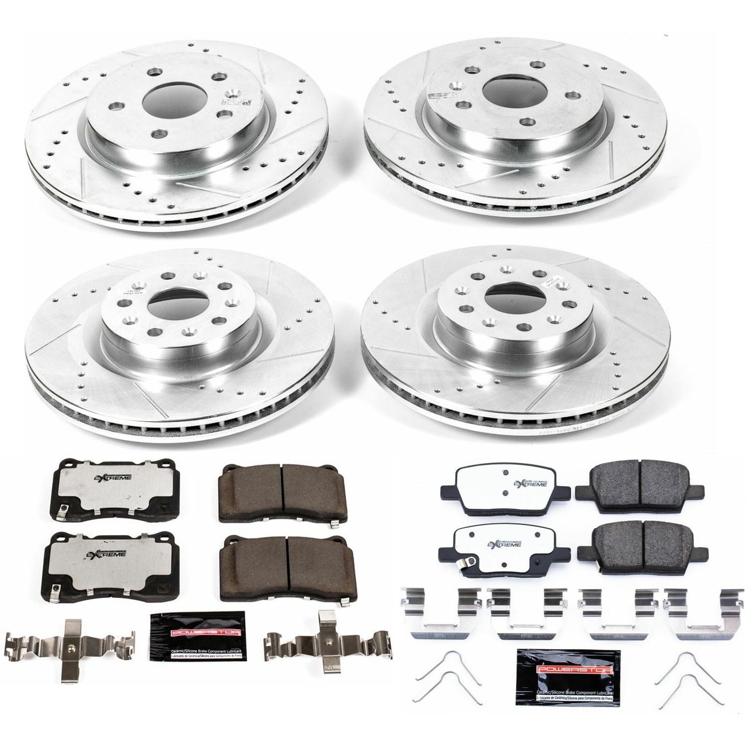 Power Stop Front and Rear Z26 Street Warrior Brake Pad and Rotor Kit K7816-26