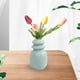 thumbnail image 2 of Jarrones de flores simples Jarrones decorativos Arreglo floral Jarrón de cerámica para comedor verde, 2 of 8