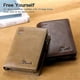 thumbnail image 5 of Coin Card Wallet RFID Blocking Men's Card Wallet Vintage Top Layer Cowhide Wallet with Zipper Pocket, 5 of 5