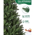 thumbnail image 5 of Senfot 7.5FT Pre-Lit Christmas Tree with 600 LED Lights, PE & PVC Hinged Xmas Tree with Metal Stand, Easy Assembly, Perfect Holiday Decoration for Home, Office, Porch, 5 of 7