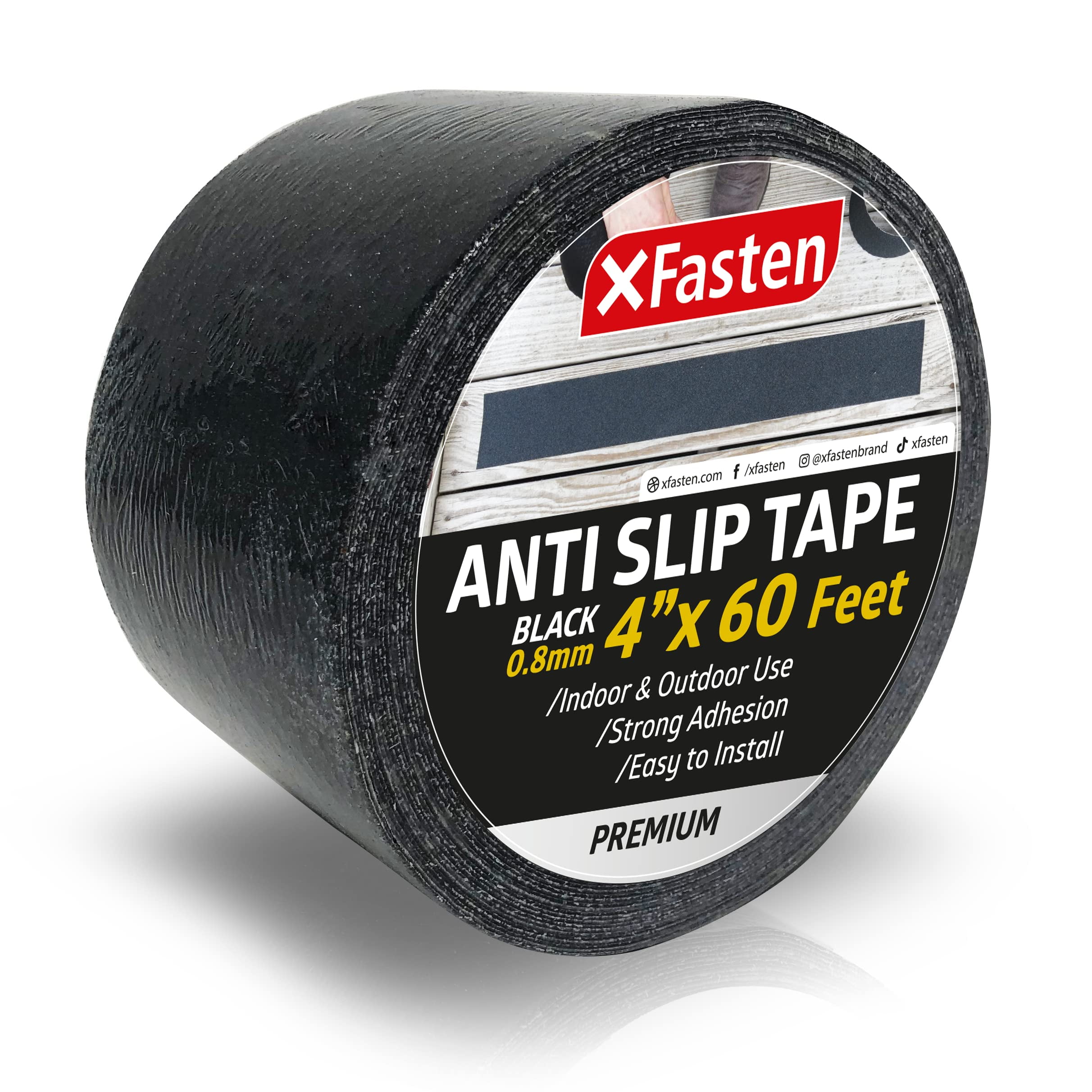 Black 4-Inches x 60-Foot XFasten Anti Slip Tape 