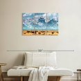 thumbnail image 2 of Elephant Stock Bison Herd In Grand Teton Wall Art - Horizontal Multi Panel Canvas - Living Room Wall Decor - Animal Multi Panel - Brown And Blue Decor - 33" x 20", 2 of 8